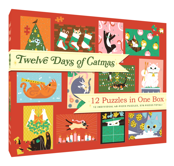 12 Puzzles in One Box: Twelve Days of Catmas