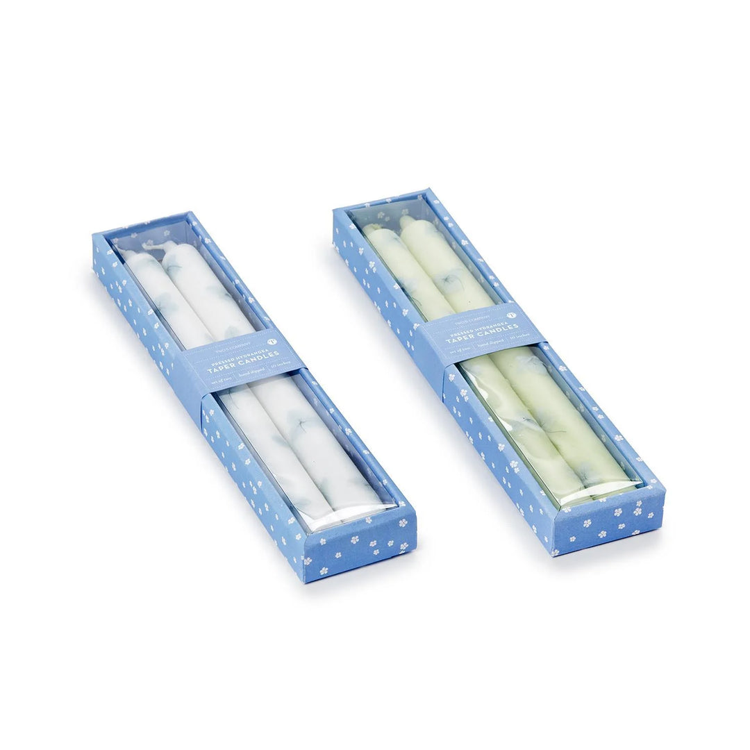 Hydrangea Petal Taper Candles, Set Of 2