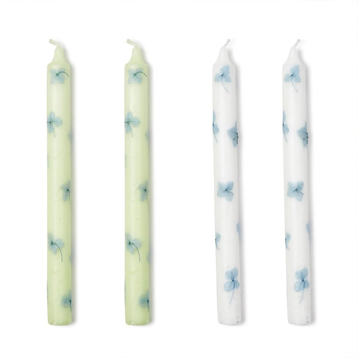 Hydrangea Petal Taper Candles, Set Of 2