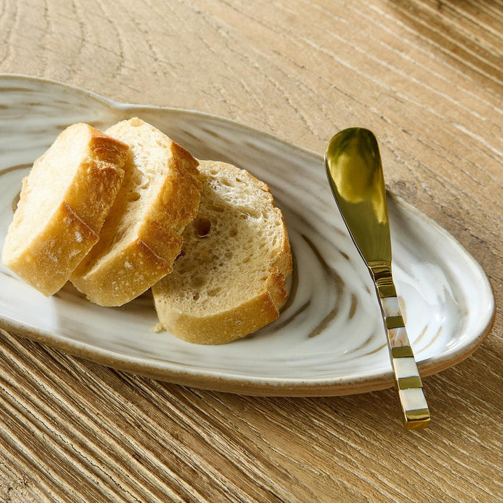 Artisanal Reactive Glaze Mussel Shell Tidbit Dish