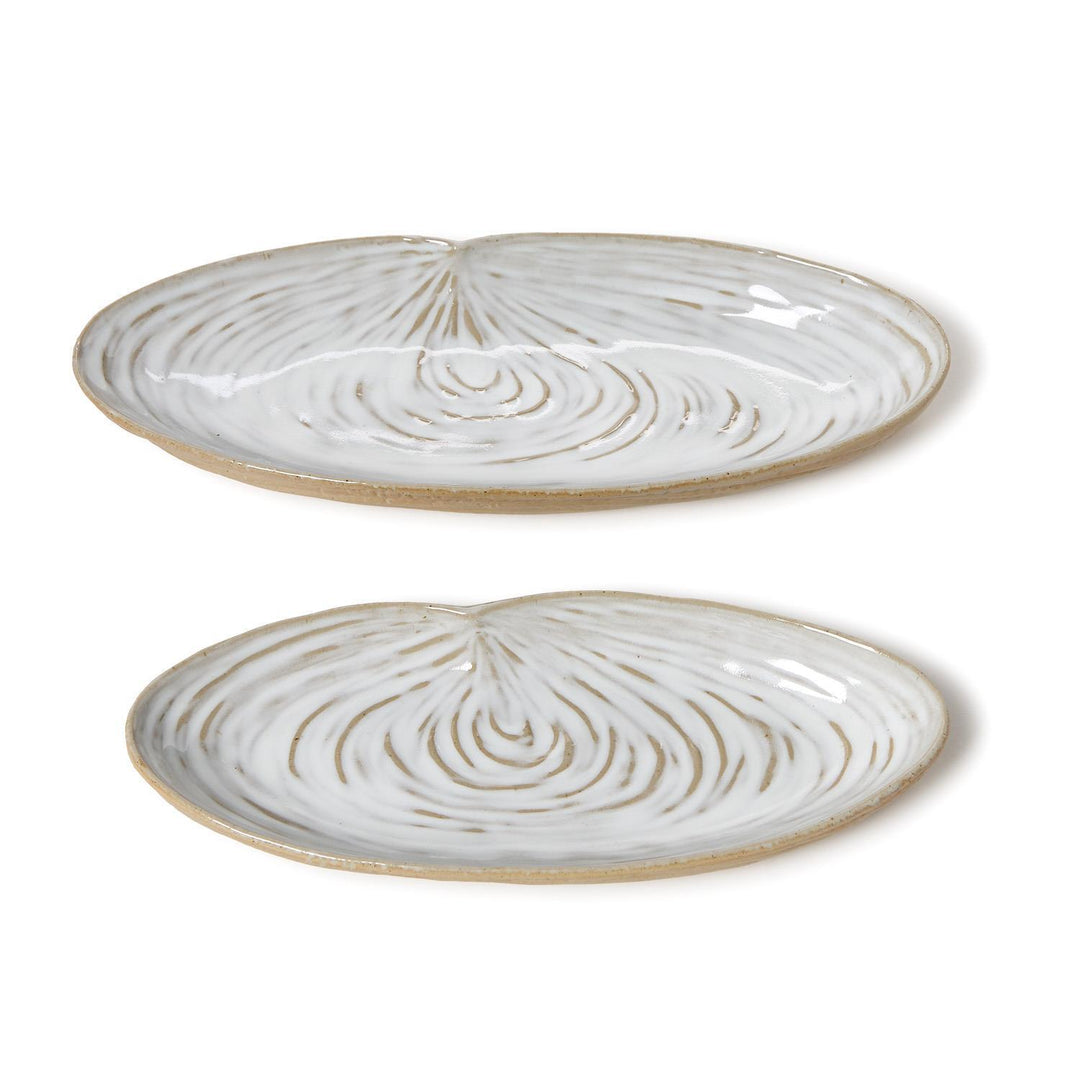 Artisanal Reactive Glaze Mussel Shell Tidbit Dish