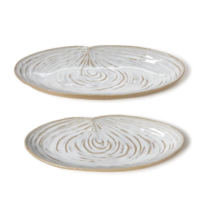 Artisanal Reactive Glaze Mussel Shell Tidbit Dish