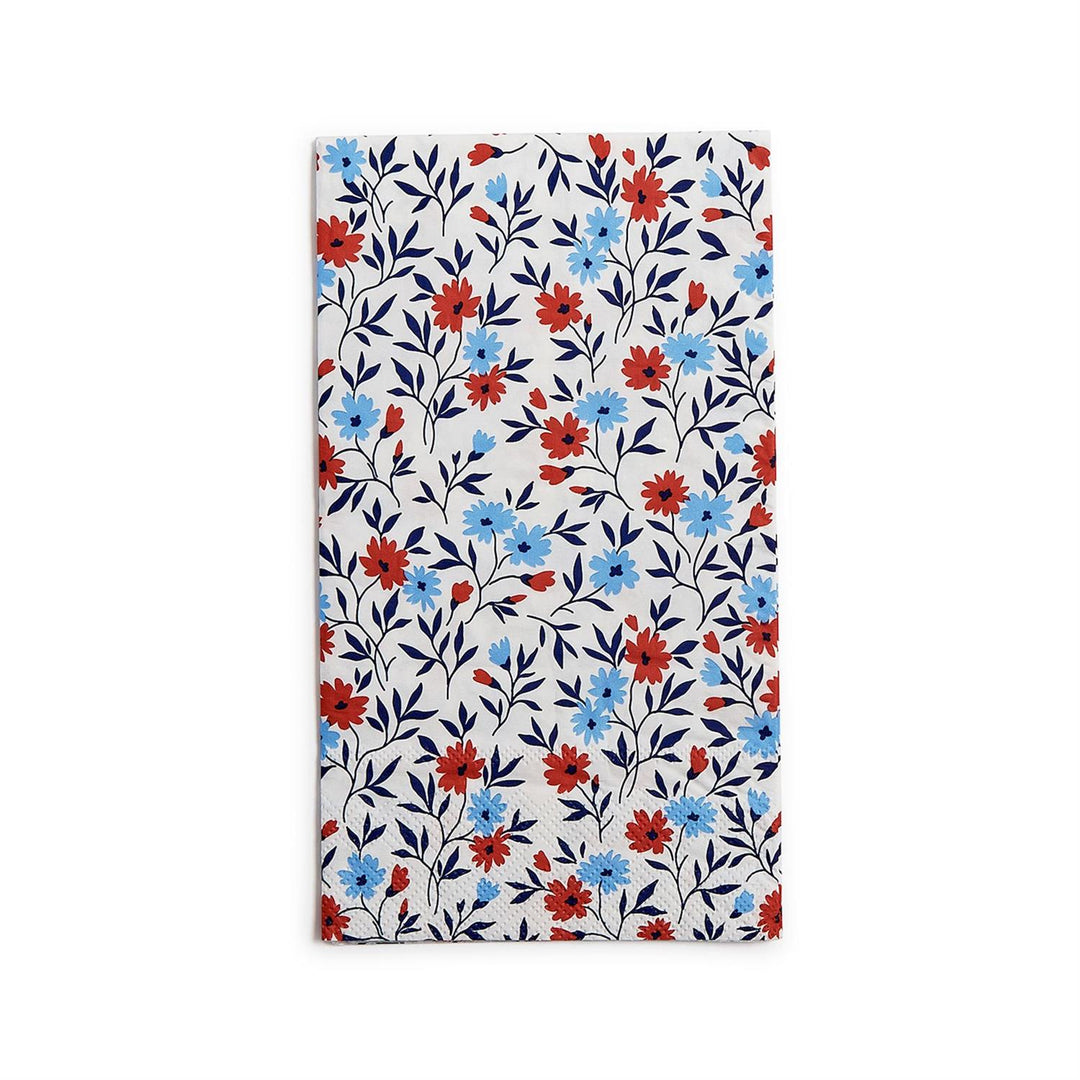 Red, White & Bloom Floral Paper Dinner Napkin, Set Of 20