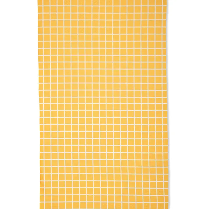 Summer Grid Orange Tea Towel