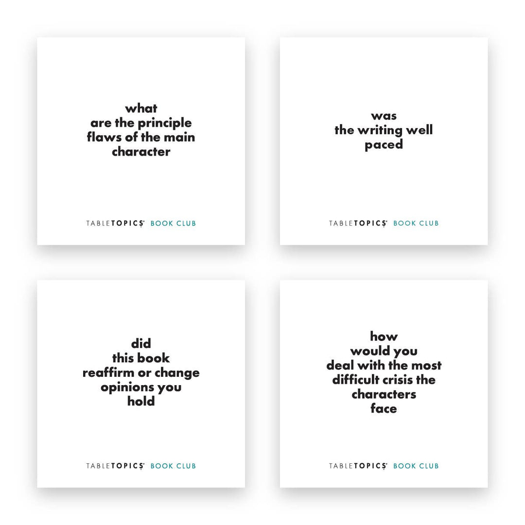 TableTopics Book Club | Conversation Starter Cards For Book Club