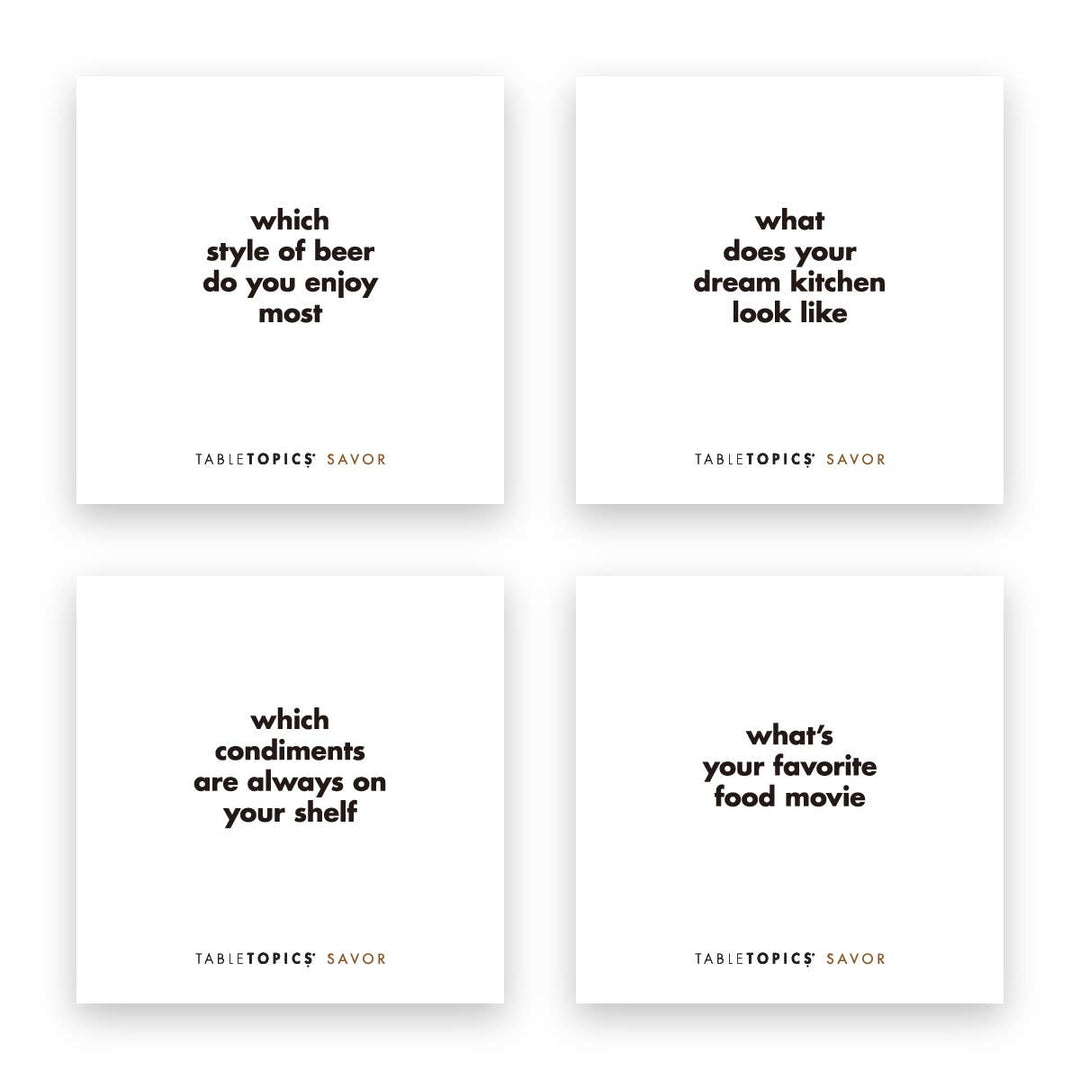 Tabletopics Savor | Conversation Starters for Food Lovers