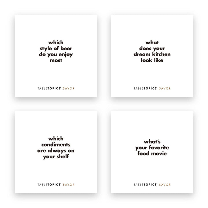 Tabletopics Savor | Conversation Starters for Food Lovers