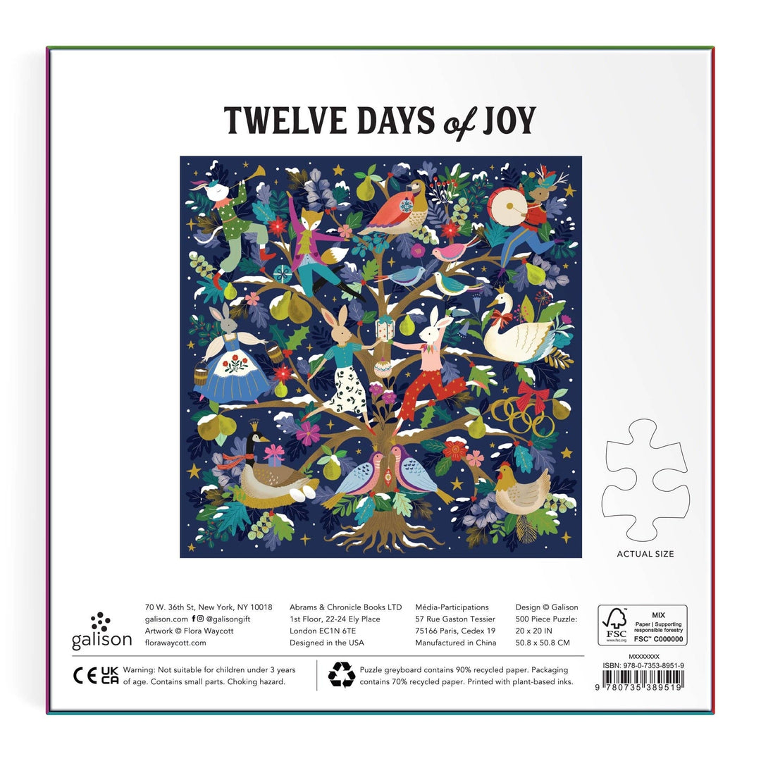12 Days of Joy 500 Piece Foil Puzzle