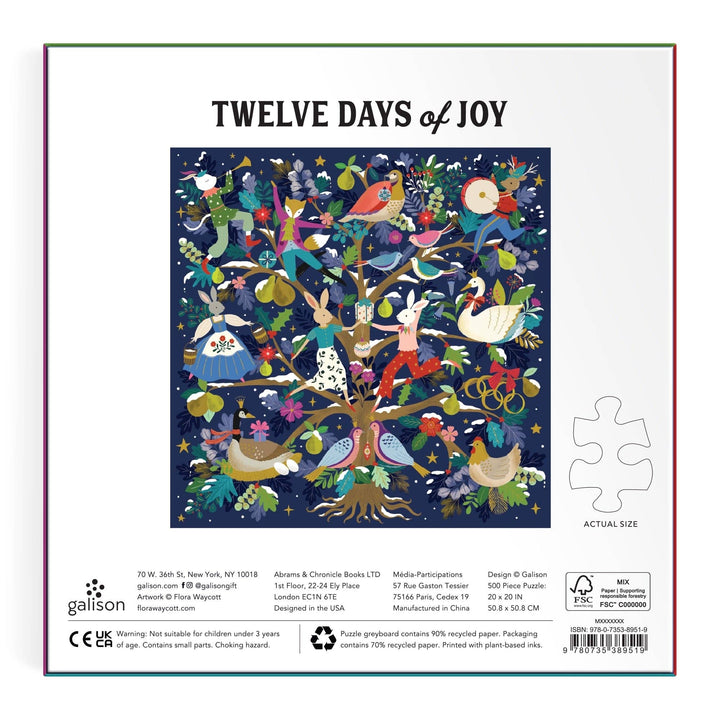 12 Days of Joy 500 Piece Foil Puzzle