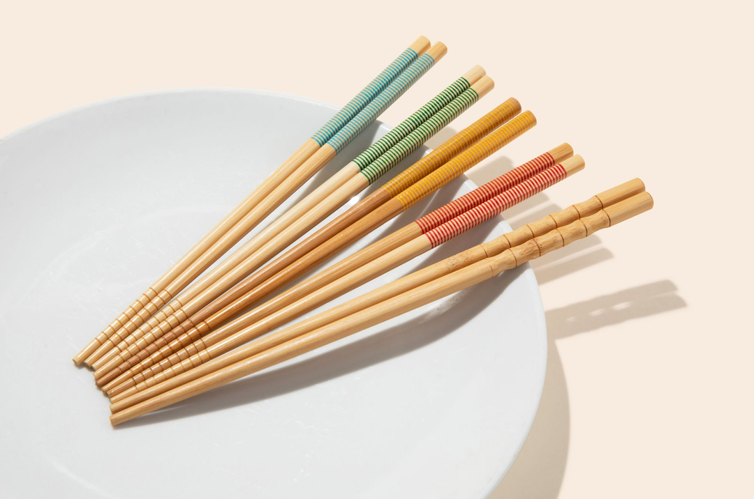 White Bamboo Chopsticks, Set Of 2