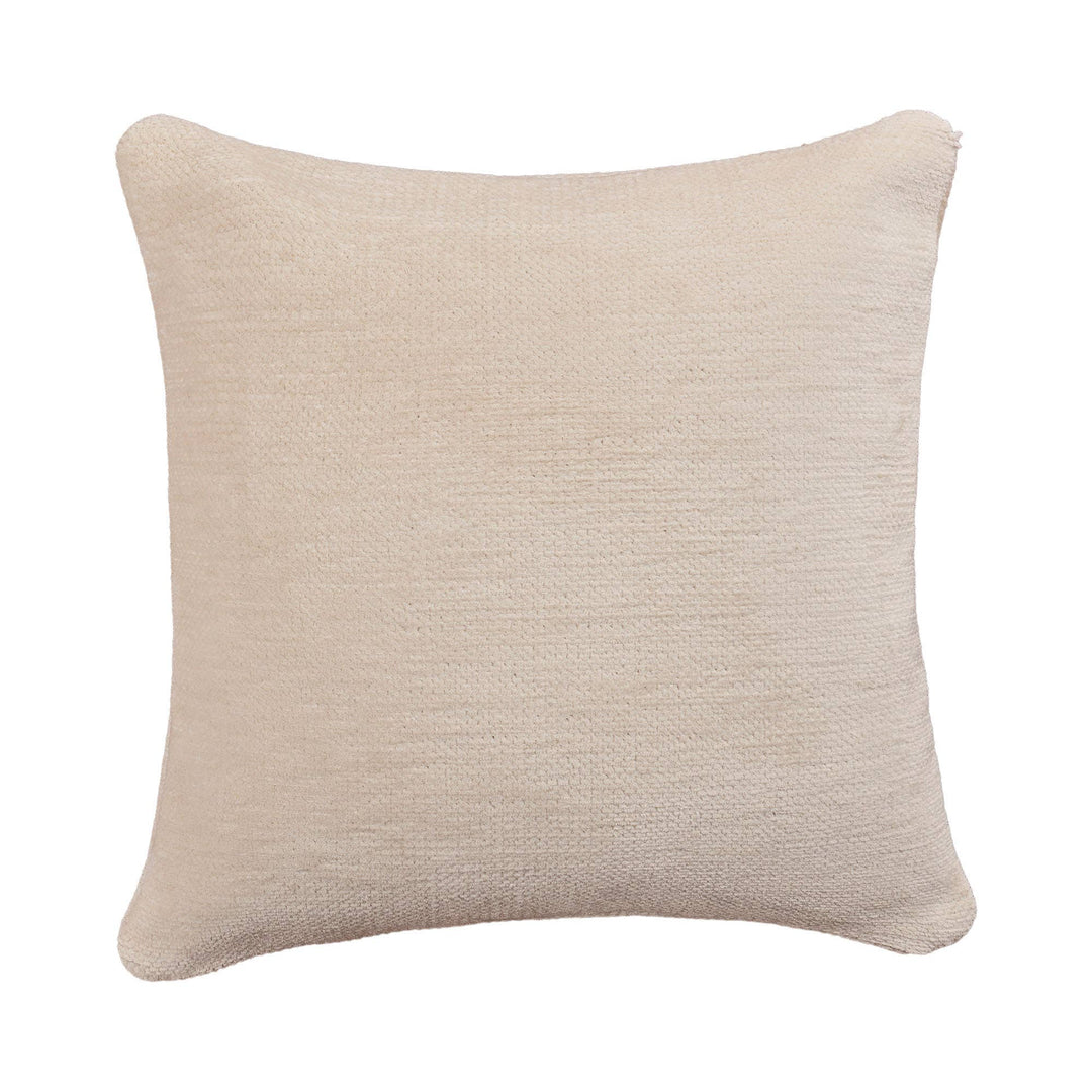 Ivory Solid Chenille Pillow, 20" x 20"