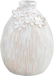 Small Cream Flower Bloom Vase