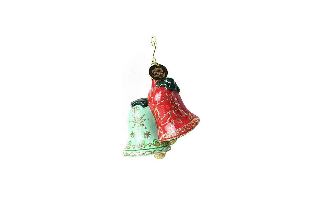 Christmas Bells Glass Ornament