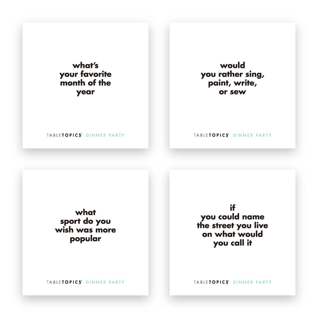 Tabletopics Dinner Party | Conversation Starter Questions