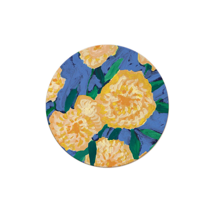 Bursts Of Marigolds Coasters, Set of 4