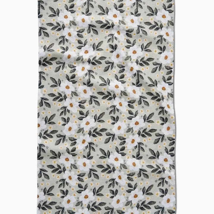 Painted Spring Florals Tea Towel