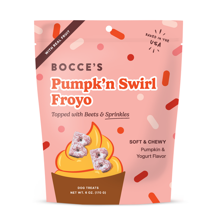 Pumpk’n Swirl Froyo with Beet and Sprinkles, Soft & Chewy