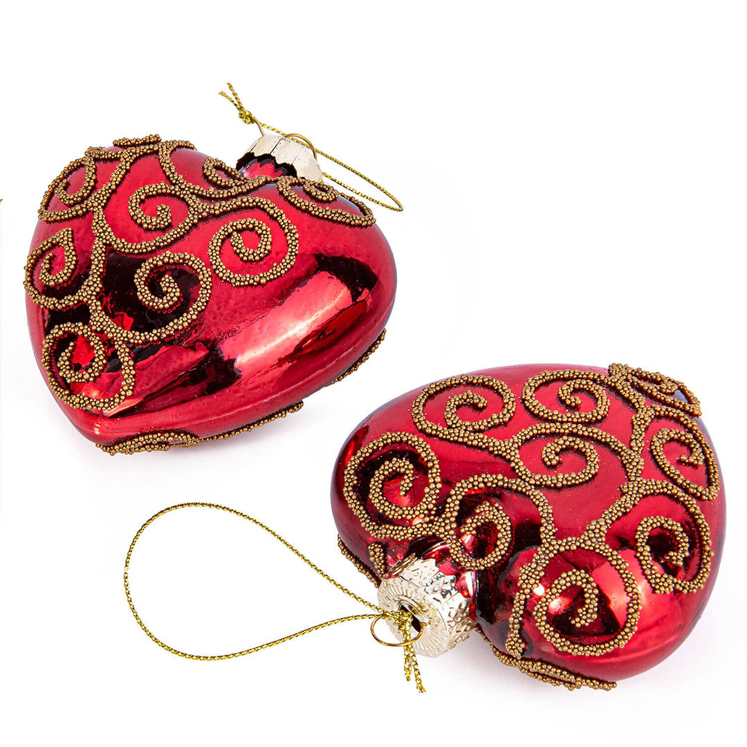 Red Heart Glass Ornament