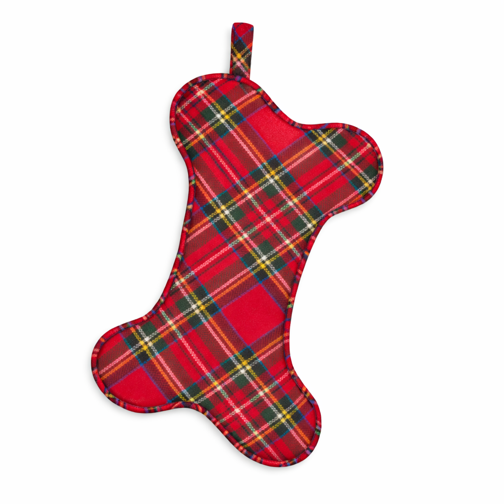 Tartan Plaid Dog Christmas Stocking