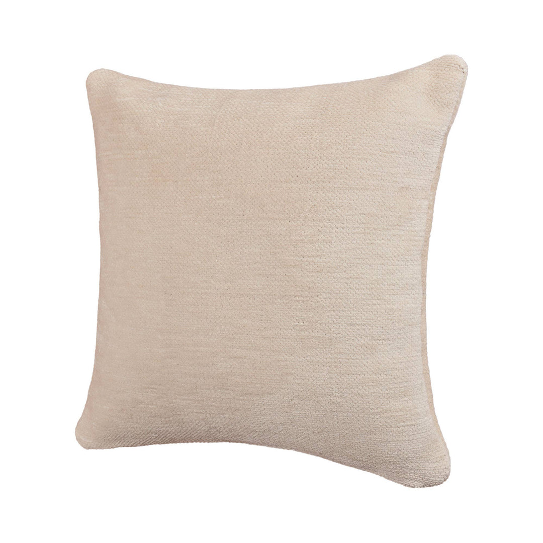 Ivory Solid Chenille Pillow, 20" x 20"