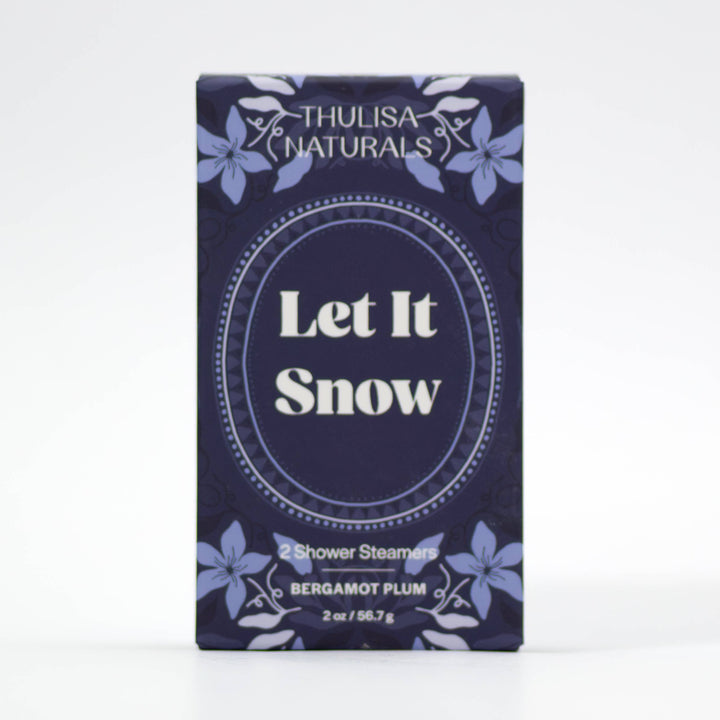 Let It Snow Bergamot Plum Shower Steamers, Set Of 2
