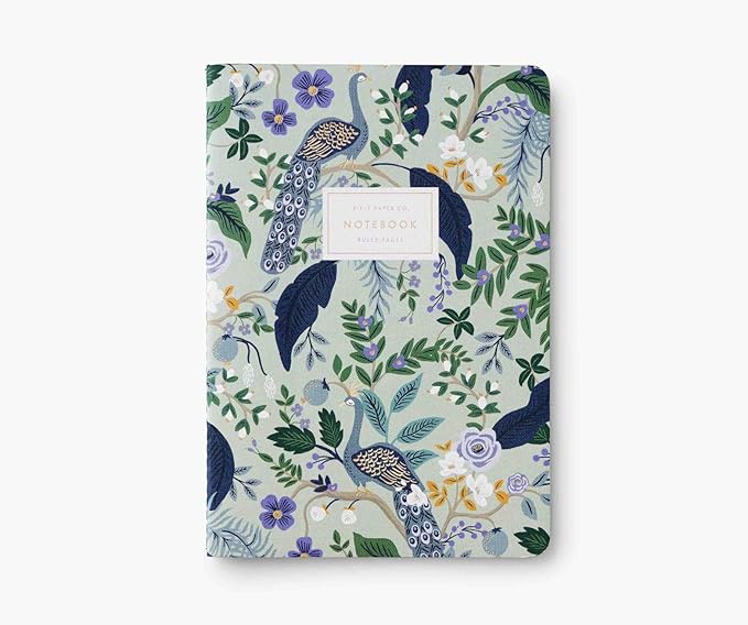 Peacock Notebooks, Assorted Set Of 3