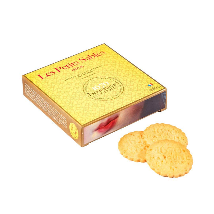 Lemon Chip French Sables Shortbread Cookies, In Gift Box