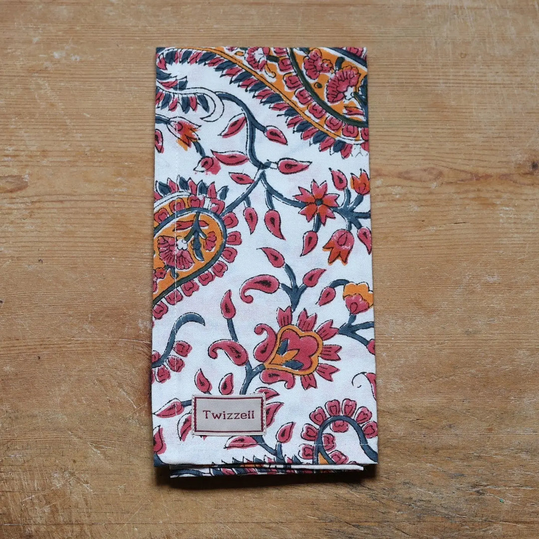 Autumn Paisley Cloth Napkin, Set Of 4