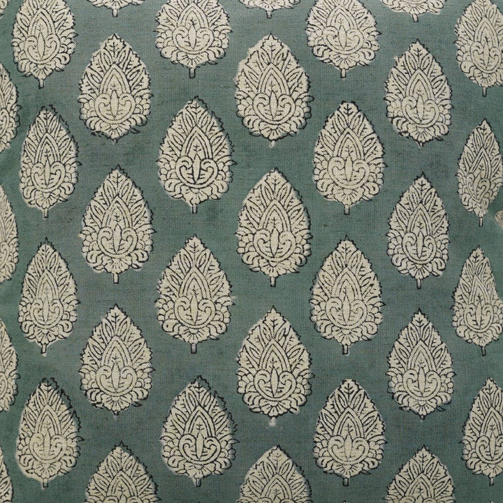Betal Leaf Block Print Pillow, 20" x 20"