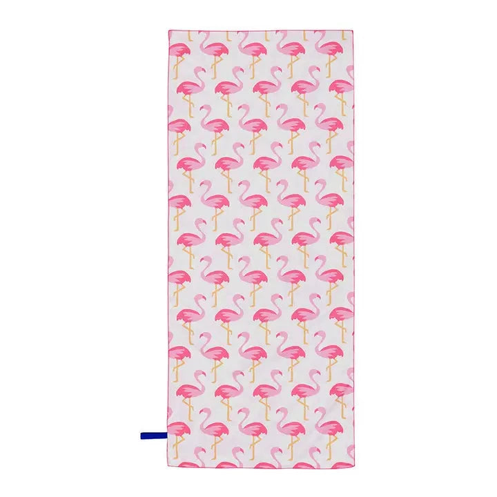 Pink Flamingo Reversible Beach Towel