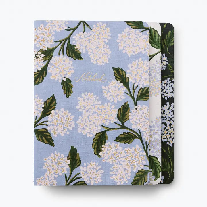 Hydrangea Notebooks, Assorted Set Of 3