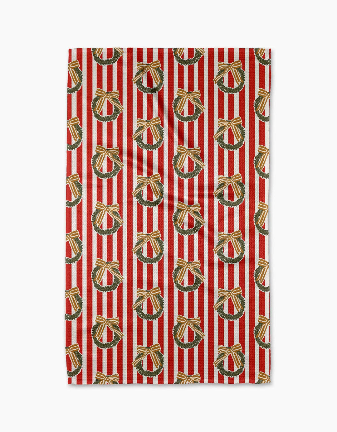 Red Wreaths Tea Towel