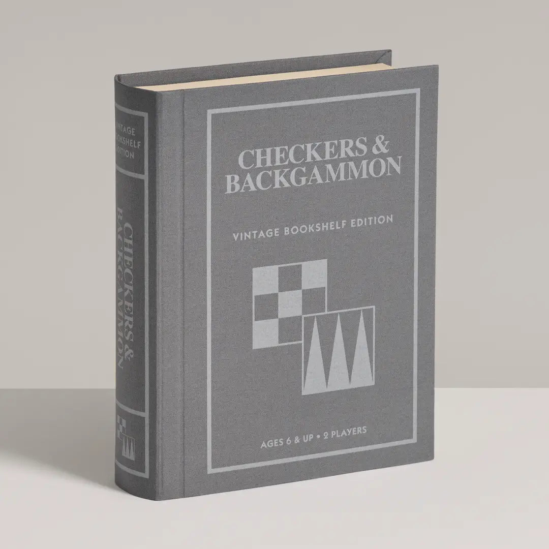 Checkers & Backgammon | Vintage Bookshelf Edition