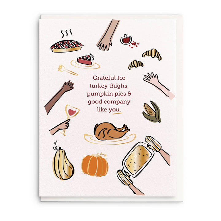 Turkey Thighs Thanksgiving Greeting Card