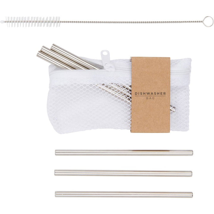 Stainless Steel Cocktail Short Straws, Set of 6