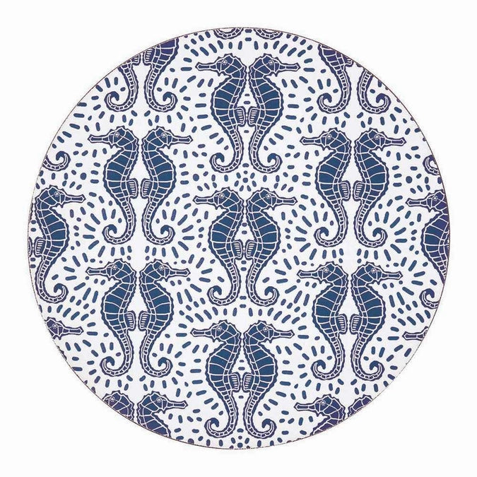 Seahorses Round Coasters, Set Of 4