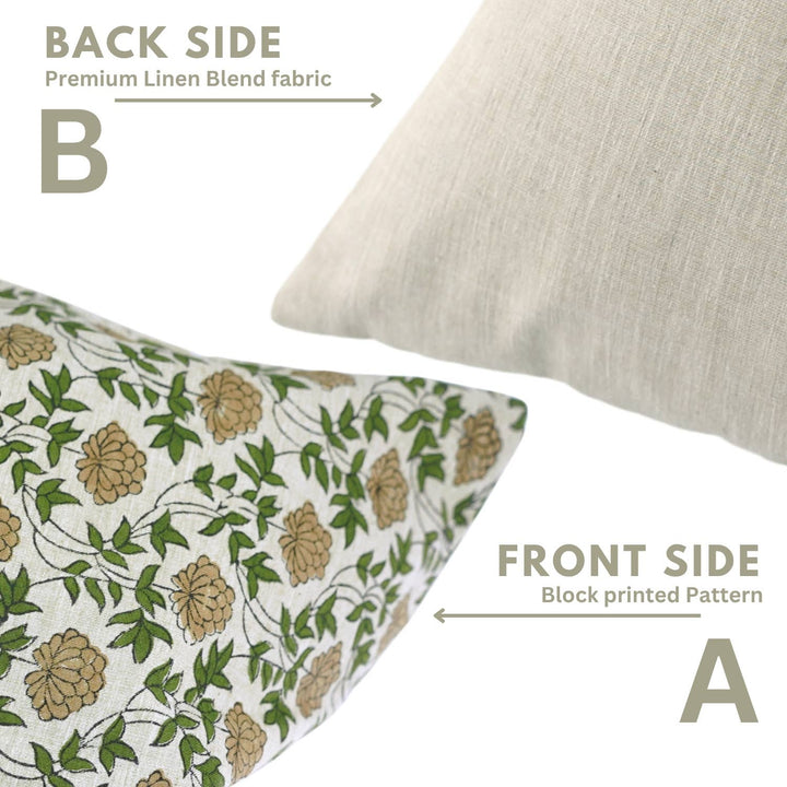 Bold Block Design Linen Blend Pillow, 20" x 20"