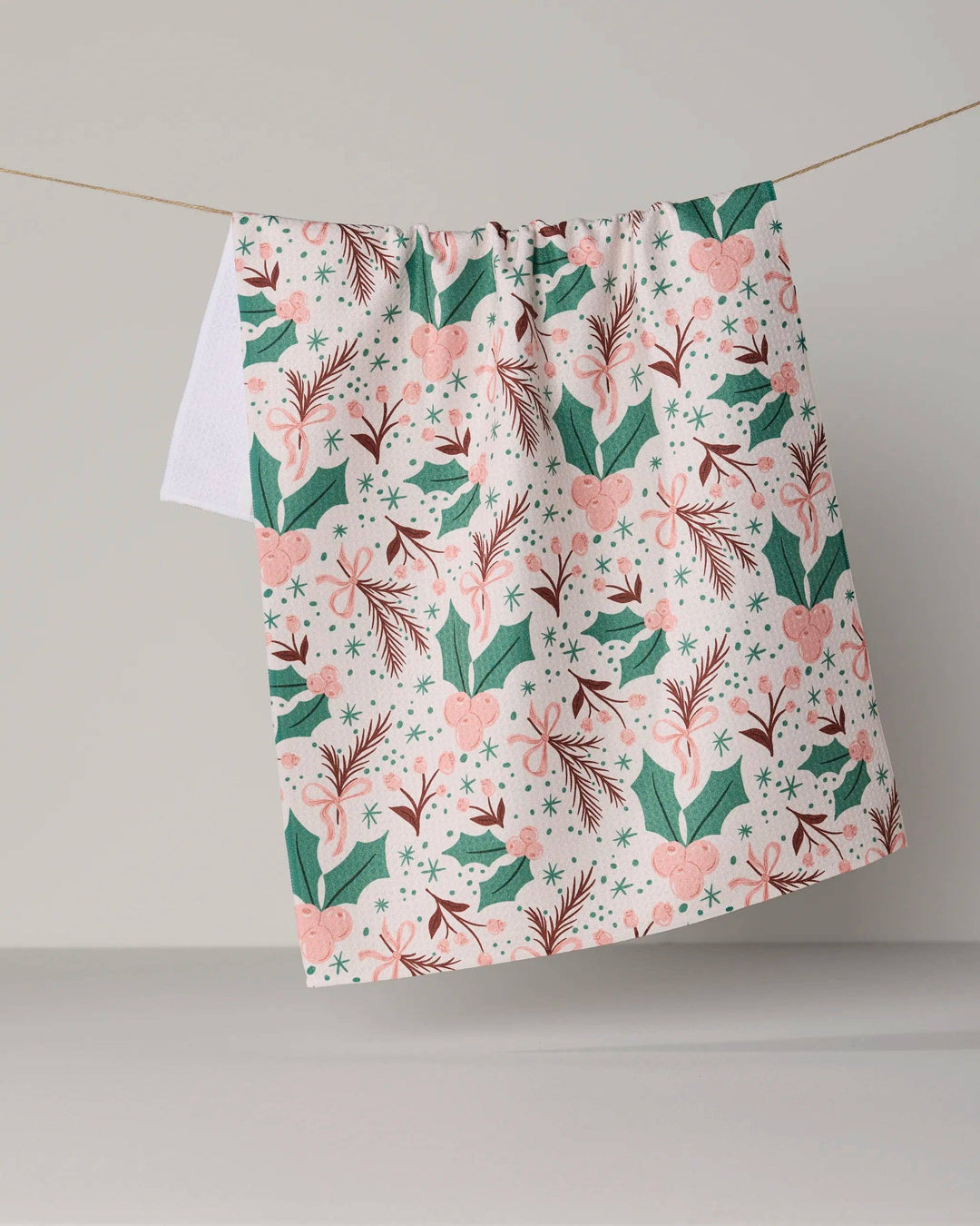 Ivory Sugarplum Florals Tea Towel