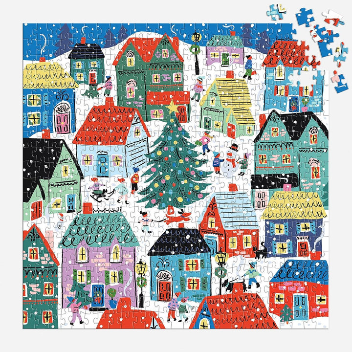 Christmas in the Village 500 Piece House Puzzle