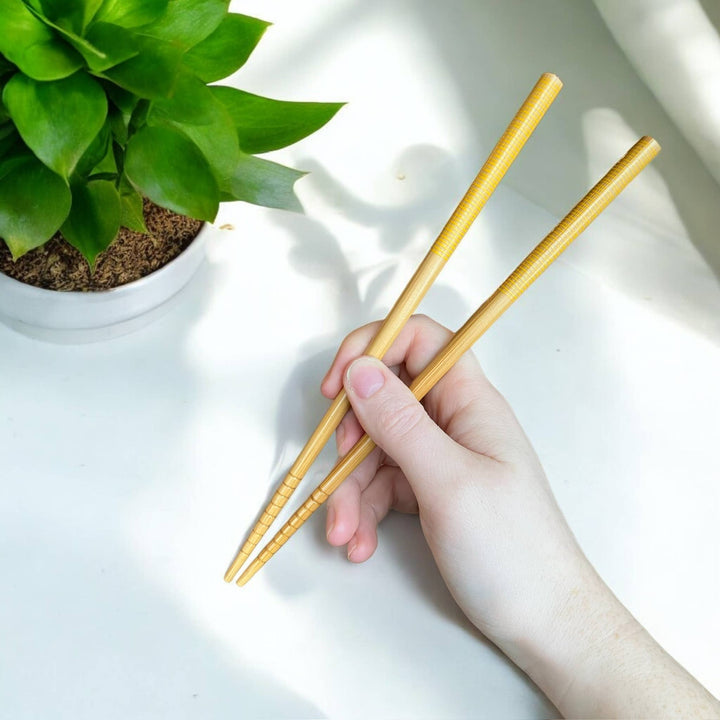 White Bamboo Chopsticks, Set Of 2