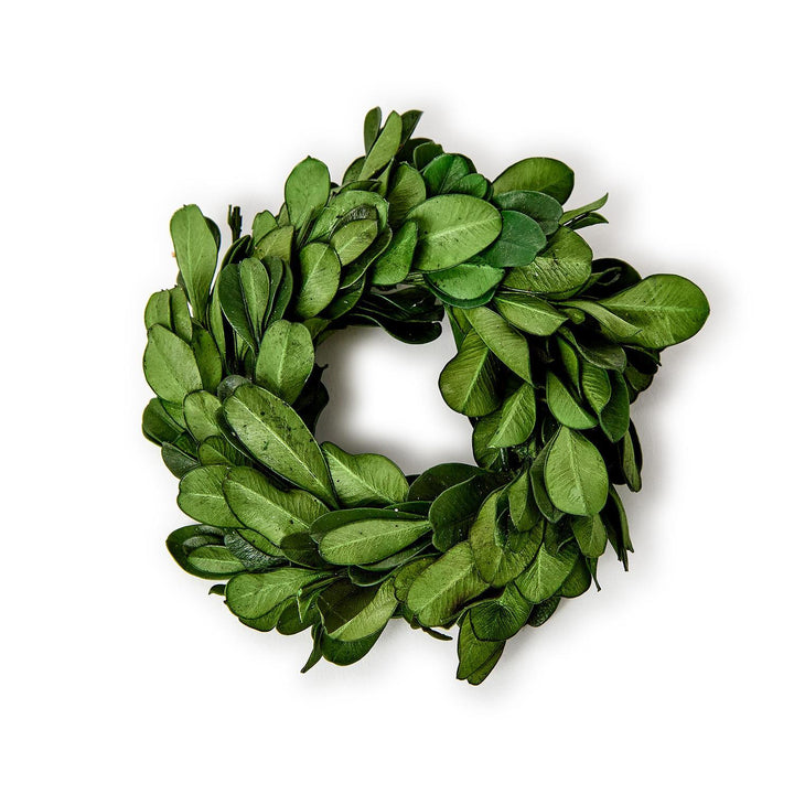 Preserved Boxwood Napkin Rings, Set Of 4
