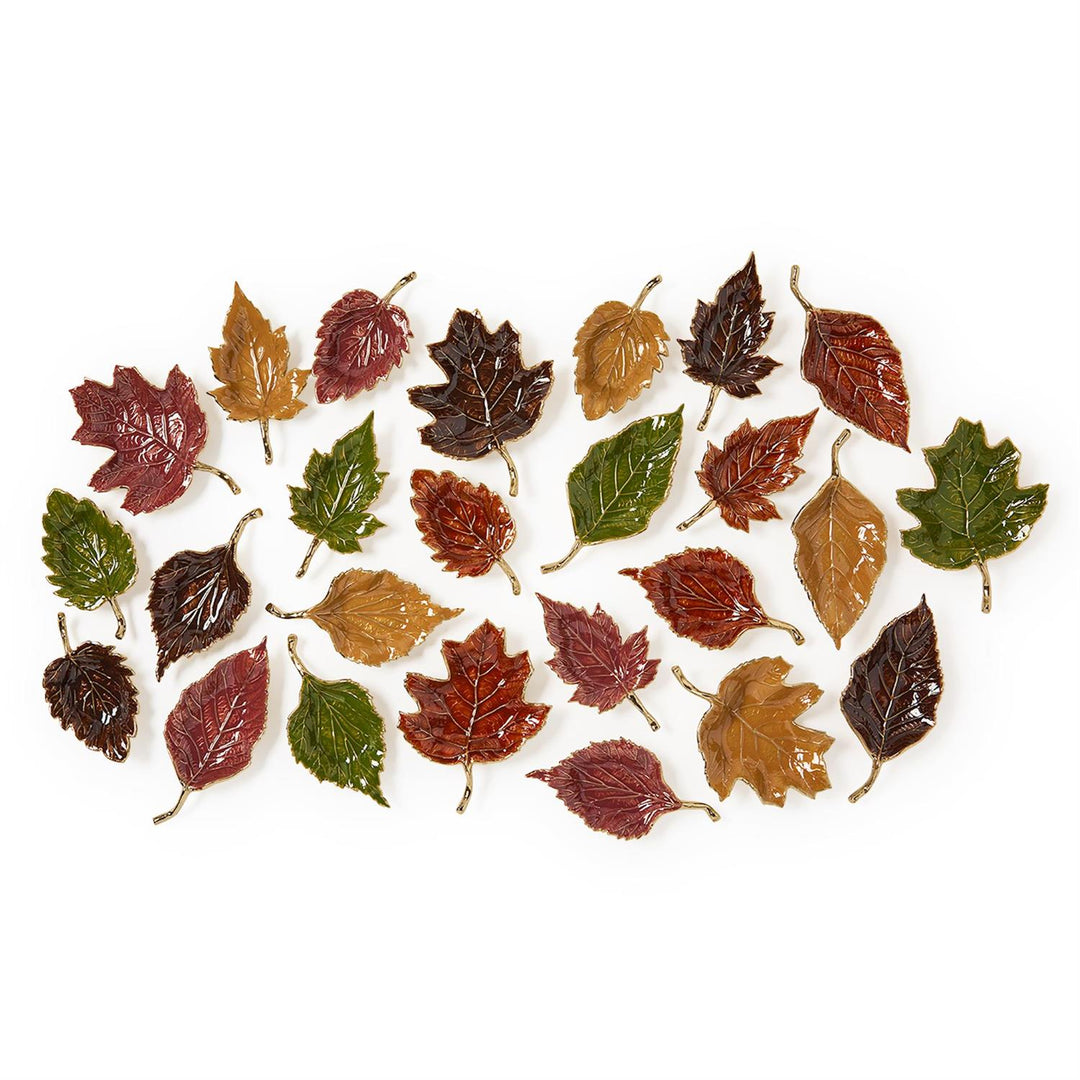 Autumn Allure Enameled Leaf Tray | Available In 5 Shapes & Colors