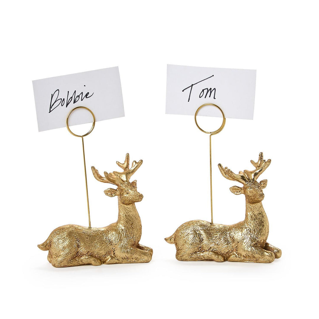 Golden Deer Place Card Holder