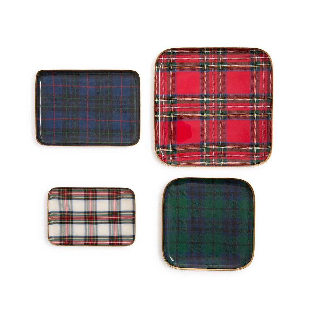 Tartan Decorative Metal Tray