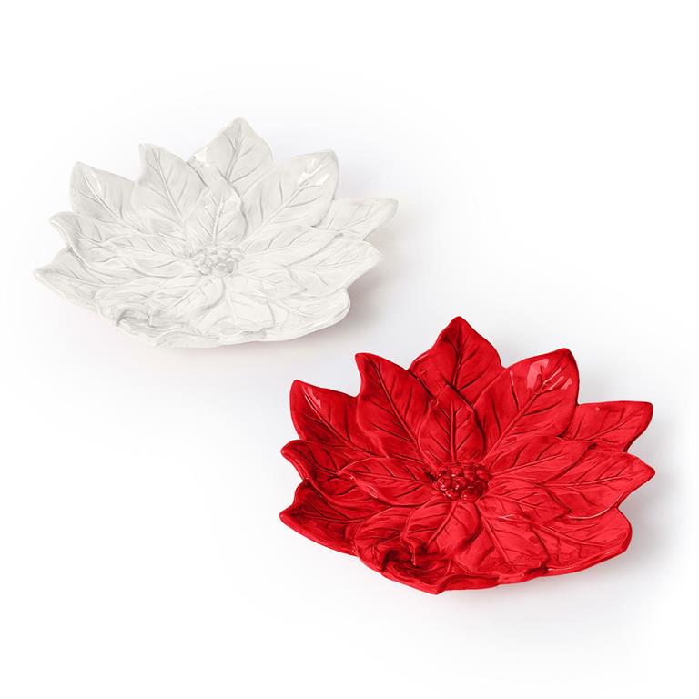 Poinsettia Tidbit Plate
