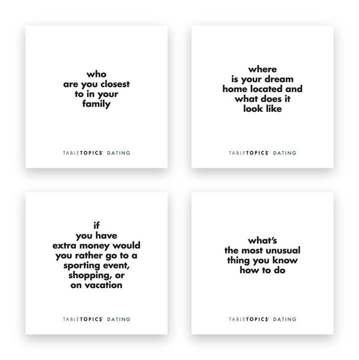 Tabletopics Dating| Conversation Starters For 1st Dates