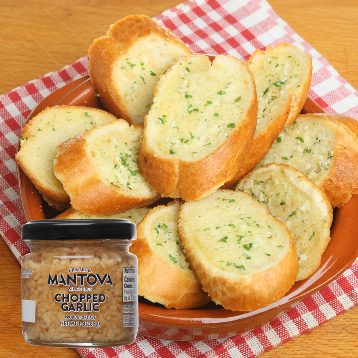 Mantova Chopped Garlic, 3 Oz.