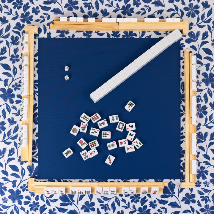 Porcelain Floral Mahjong Mat