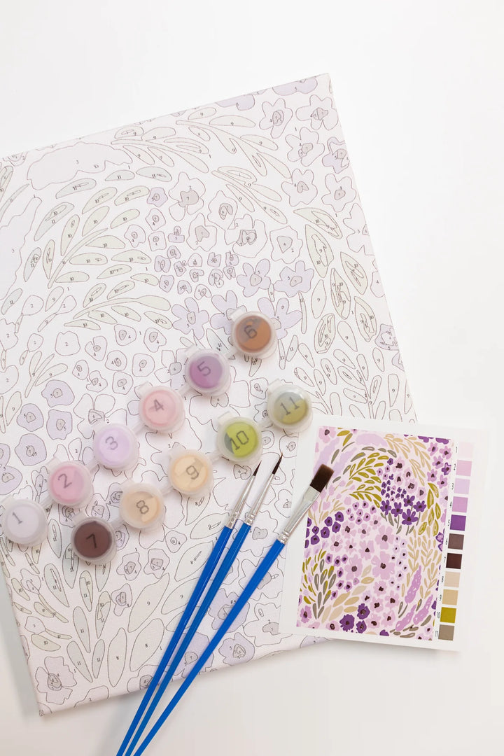 Lilac Floral Paint By Number Kit