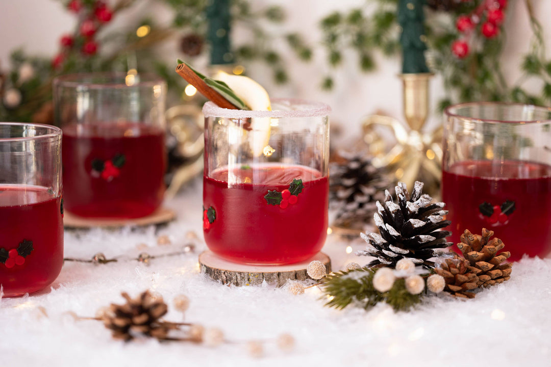 Holly Leaf Icon Glass